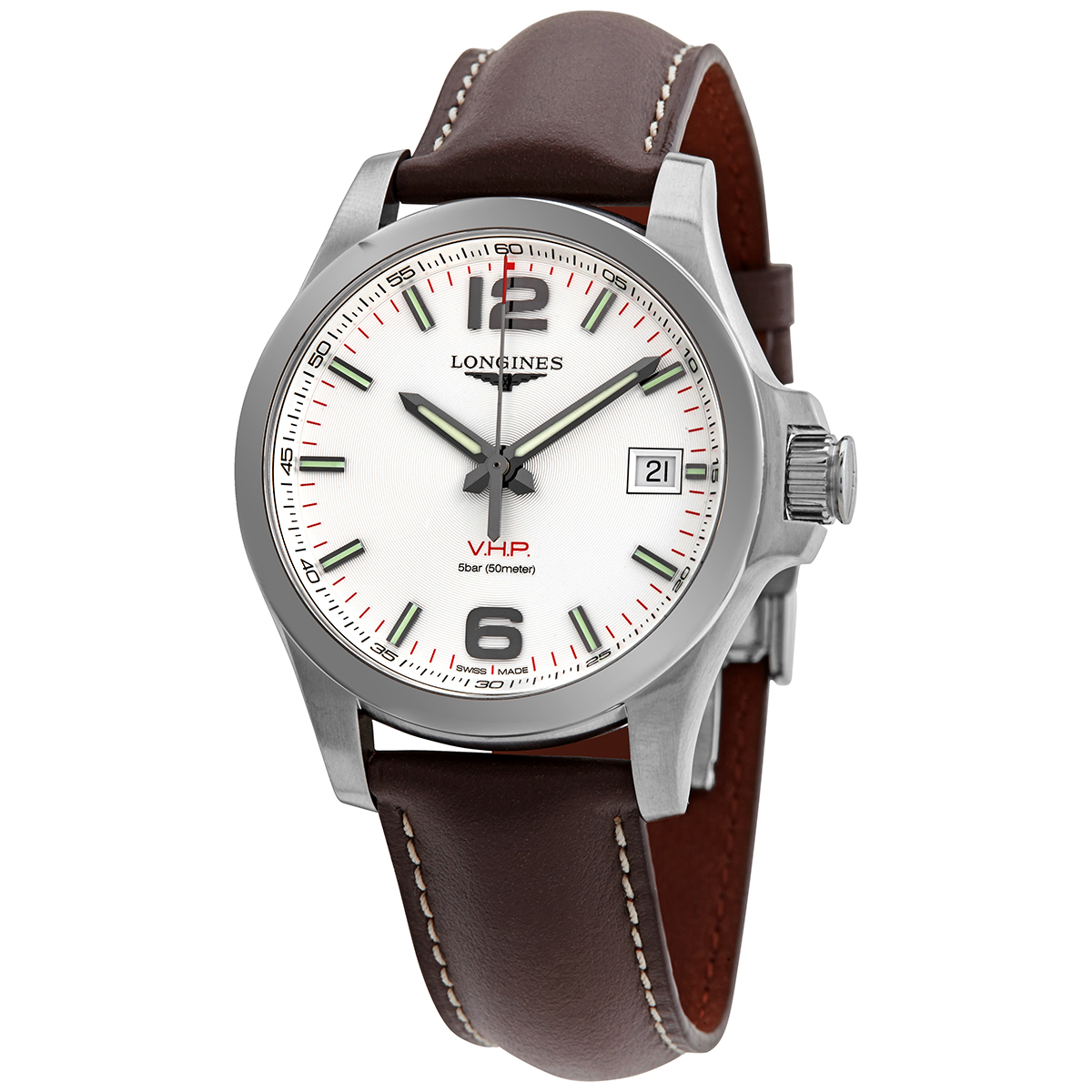Longines Conquest V.H.P. Quartz Silver Dial Men's Watch L3.716.4.76.4