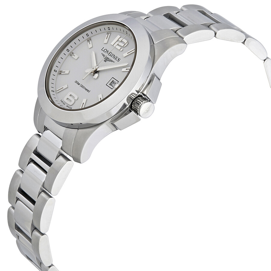 longines conquest automatic white dial
