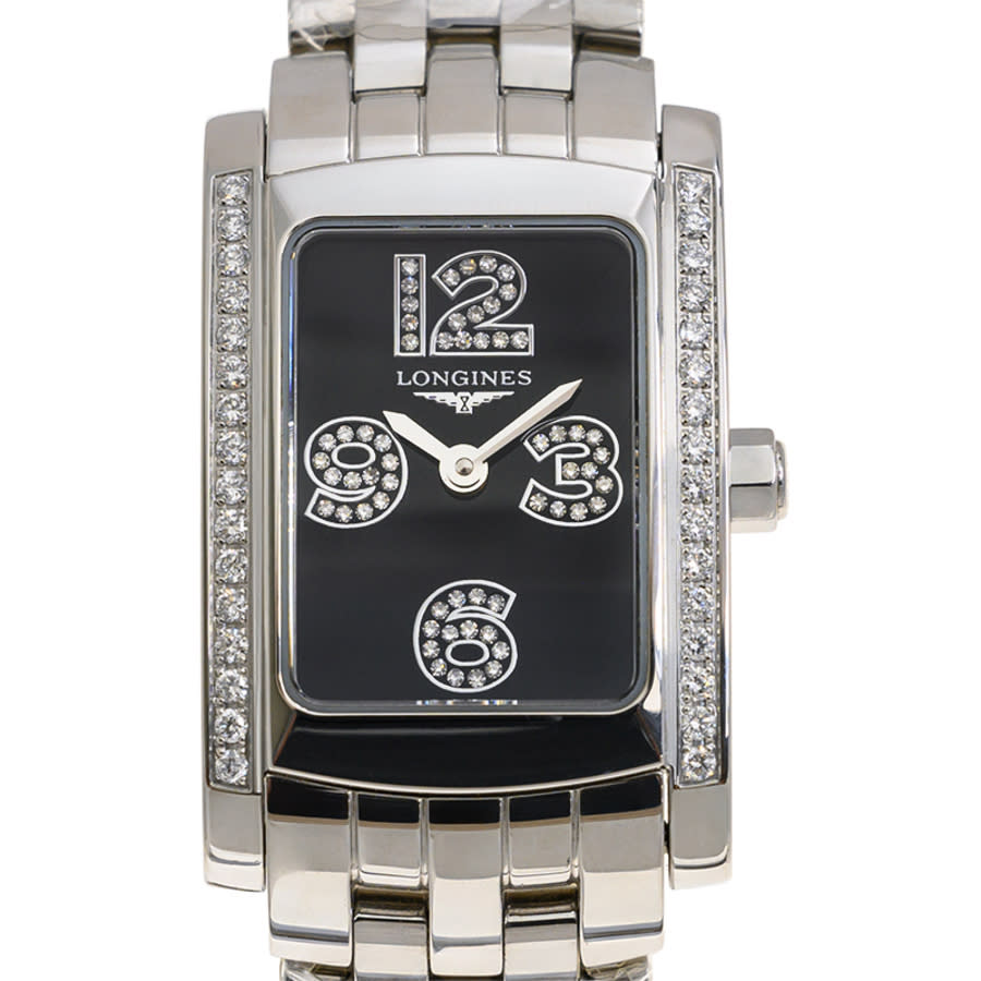 Longines Dolce Vita Quartz Diamond Black Dial Ladies Watch L5
