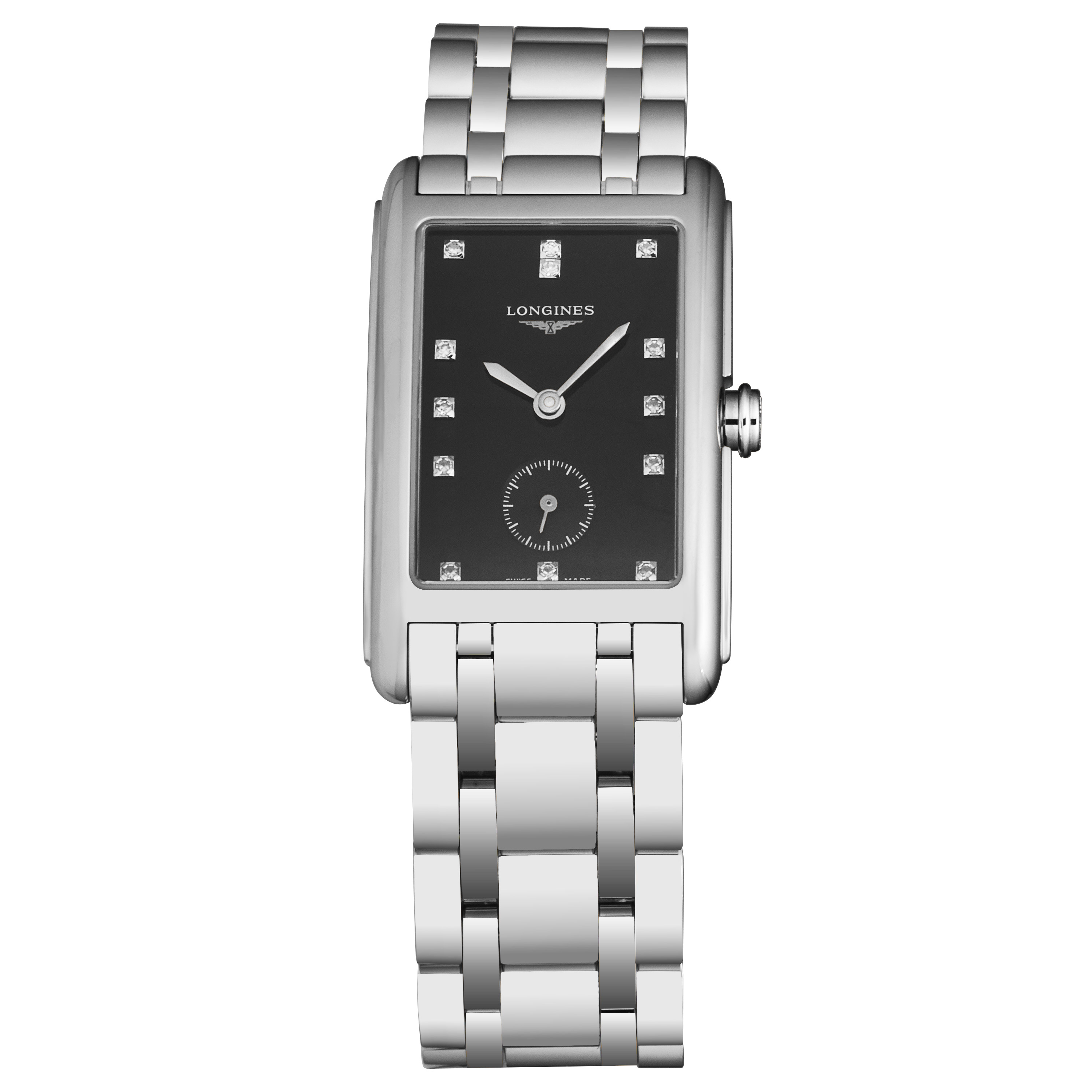 Longines Dolcevita Quartz Diamond Black Dial Ladies Watch L5.512.4.57.6