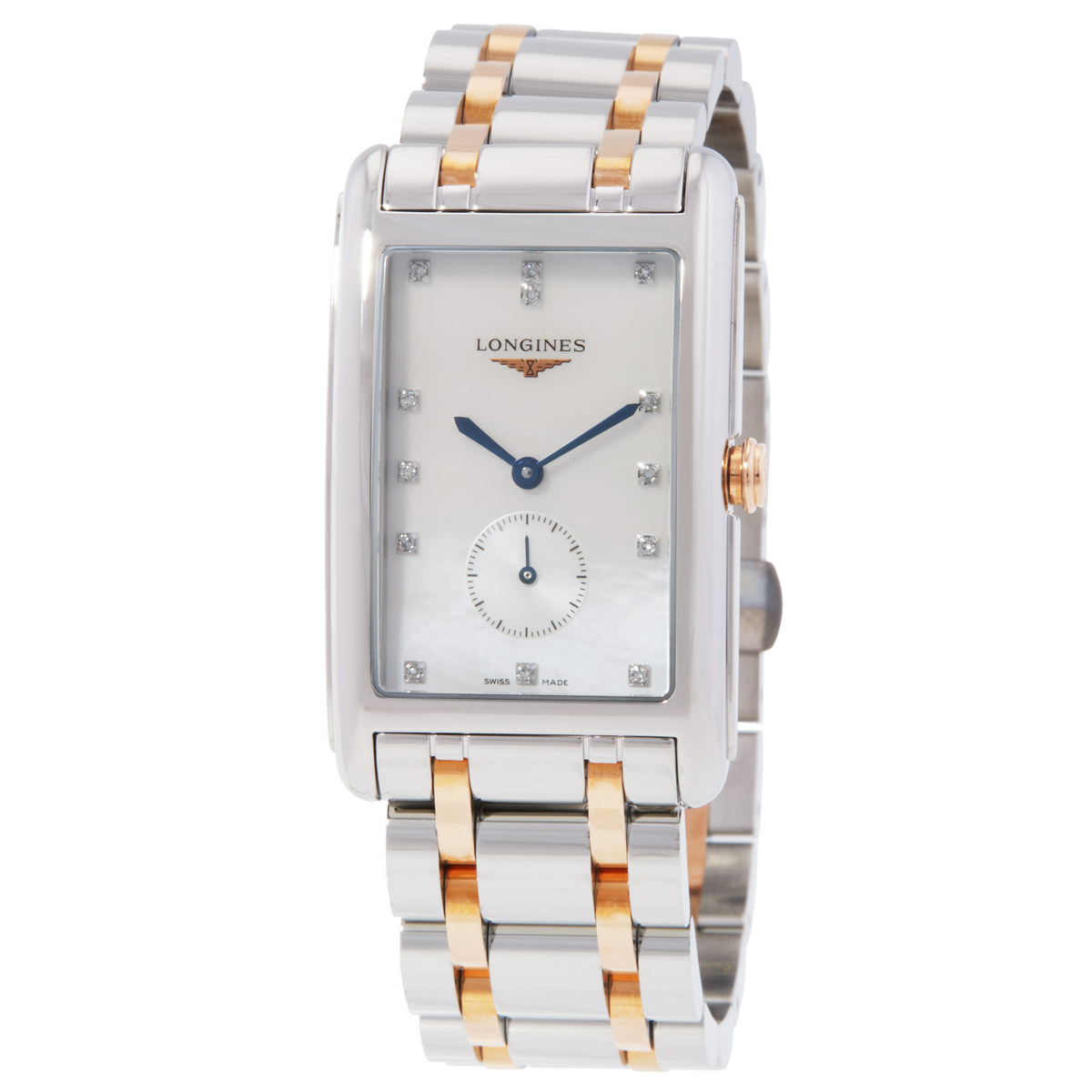 Longines DolceVita Quartz Diamond White Mother of Pearl Dial Unisex Watch L5.755.5.87.7