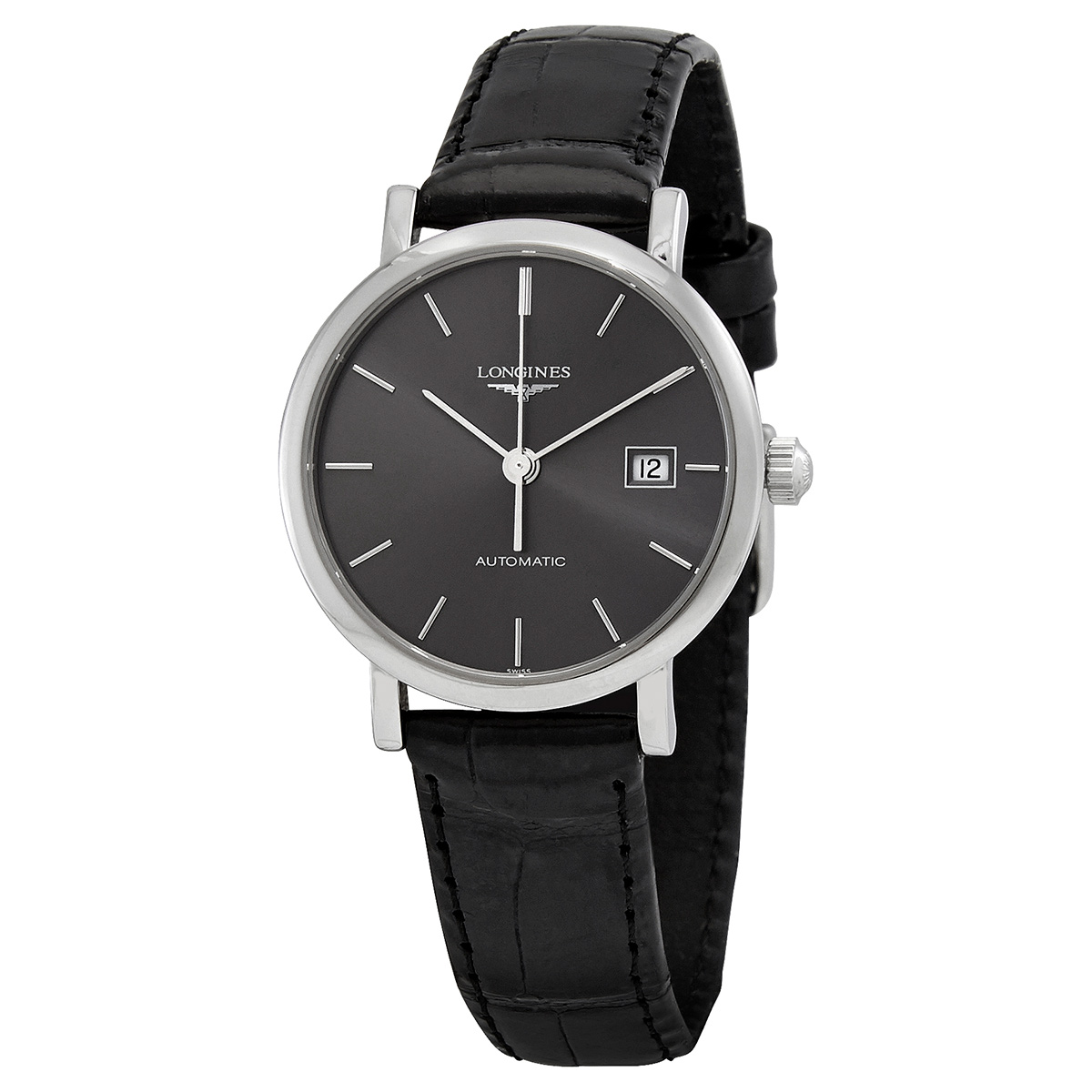 Longines Elegant Automatic Black Sunray Dial Ladies Watch L4.310.4.72.2