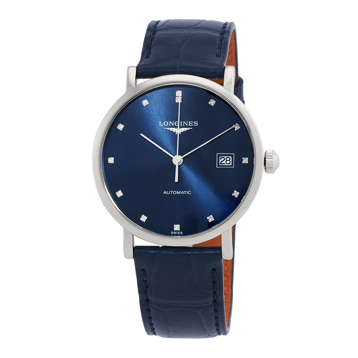 Longines Elegant Automatic Diamond Blue Dial Unisex Watch L4.810.4.97.2