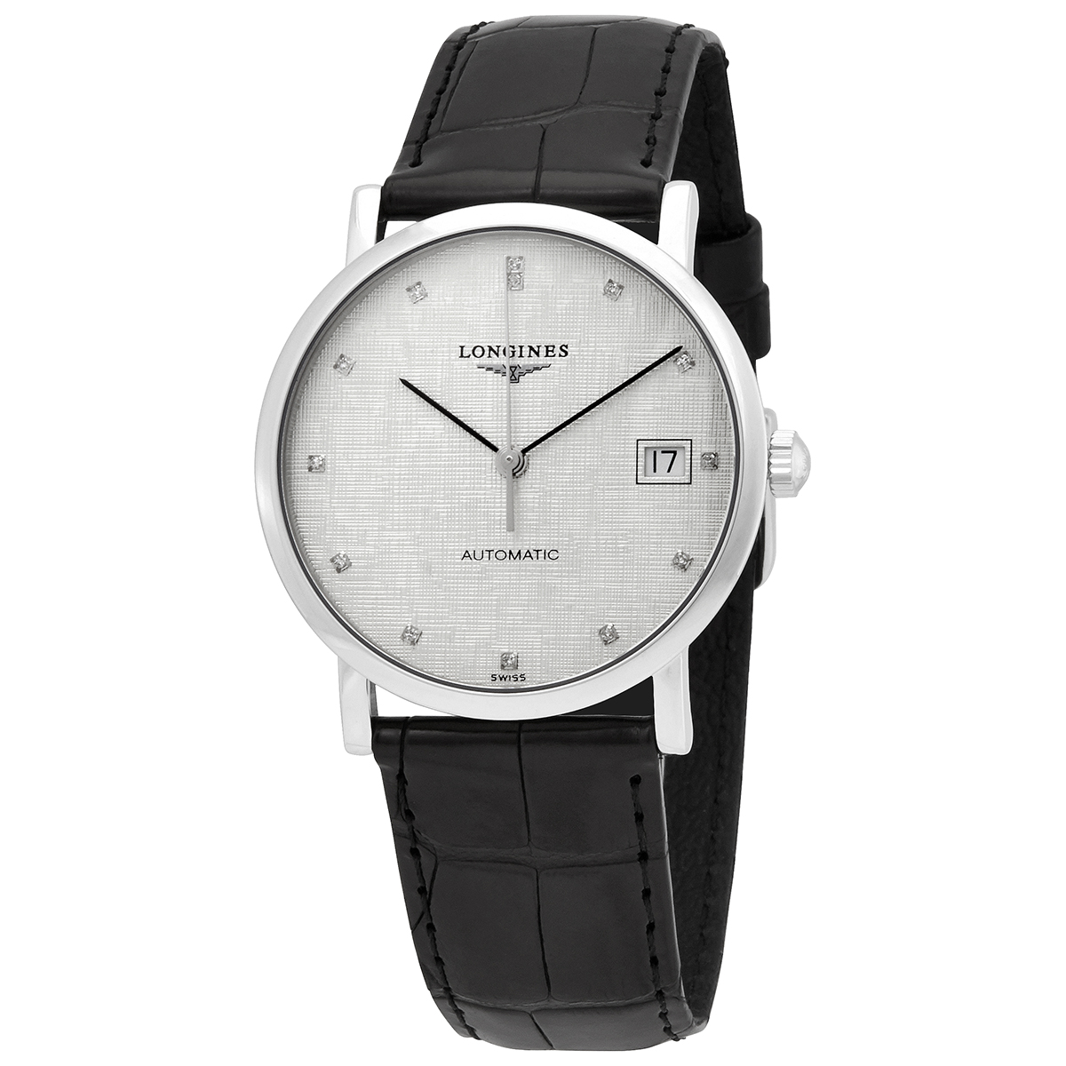Longines Elegant Automatic Diamond Grey Dial Ladies Watch L4.809.4.77.2