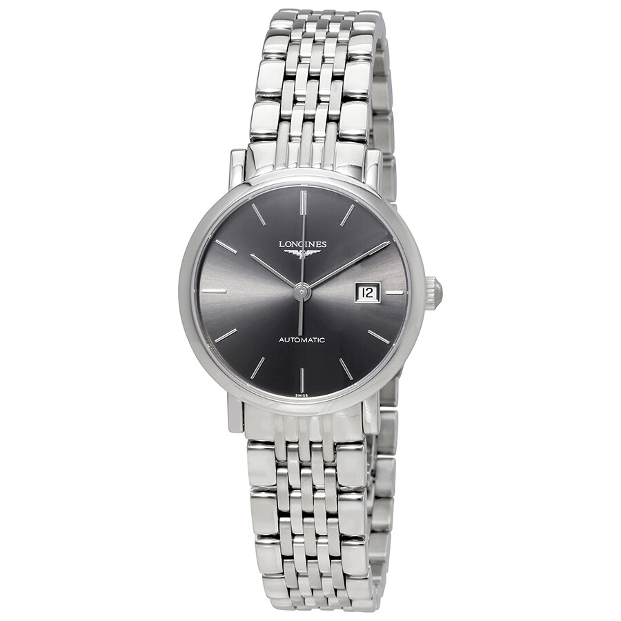 Longines Elegant Automatic Grey Dial Ladies Watch L43104726 ...