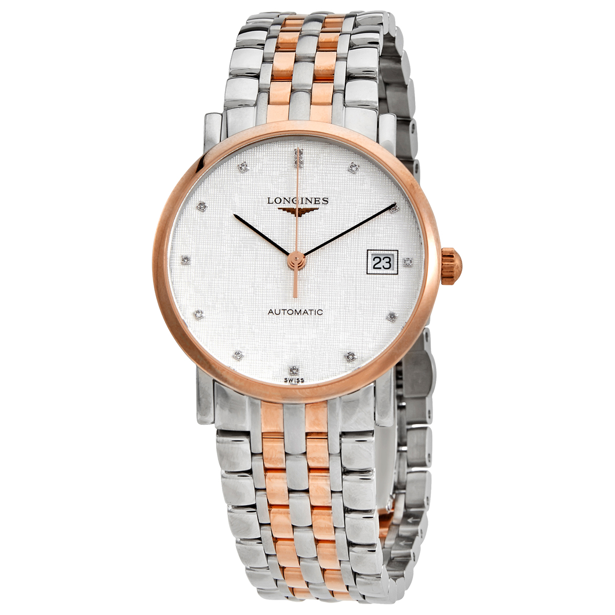 Longines Elegant Diamond Silver Dial Ladies Watch L4.809.5.77.7