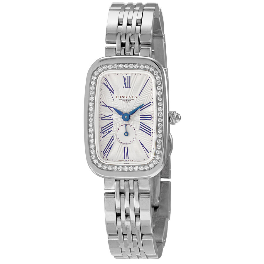 Longines Equestrian Quartz Diamond Silver Dial Ladies Watch L6.141.0.71