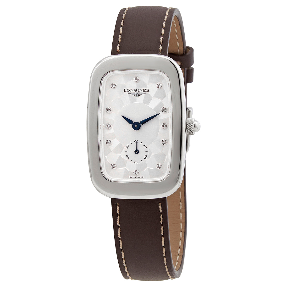 Longines Equestrian Quartz Diamond Silver Dial Ladies Watch L6.142.4.77.2