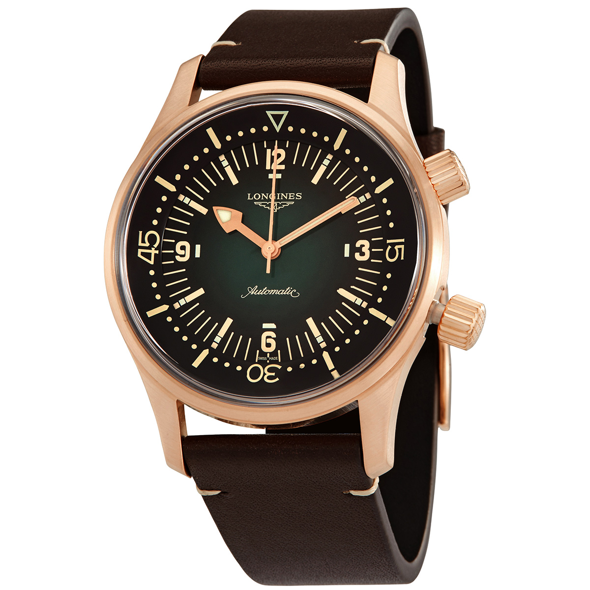 Longines Heritage Automatic Green Dial Men's Watch L3.774.1.50.2