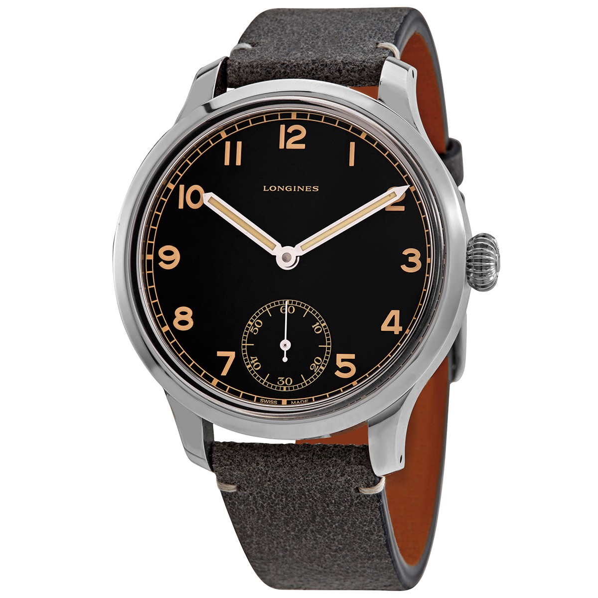 Longines Heritage Military Hand Wind Black Dial Men's Watch L2.826.4.53.2