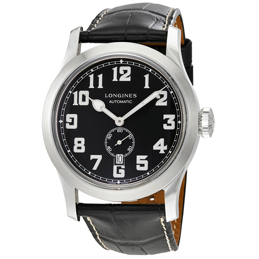 Longines Heritage Miltary Automatic Black Leather Men's Watch L28114530