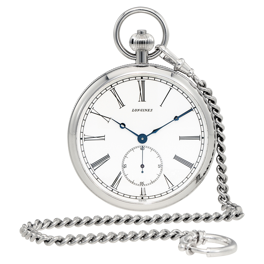 Longines Heritage White Dial Hand Wound Pocket Watch L7.022.4.11.1