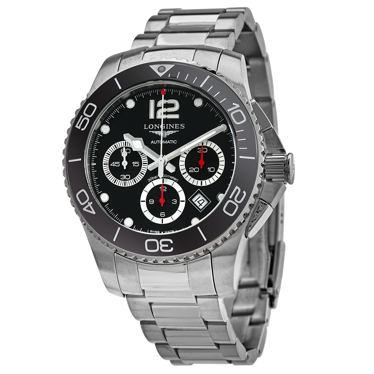 Longines HydroConquest Chronograph Automatic Black Dial Men's Watch L3.883.4.56.6