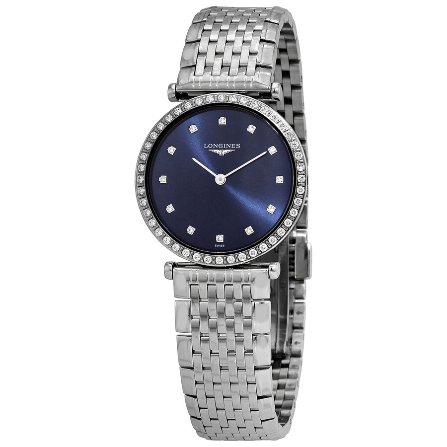 Longines La Grande Classique Quartz Diamond Blue Dial Ladies Watch L4