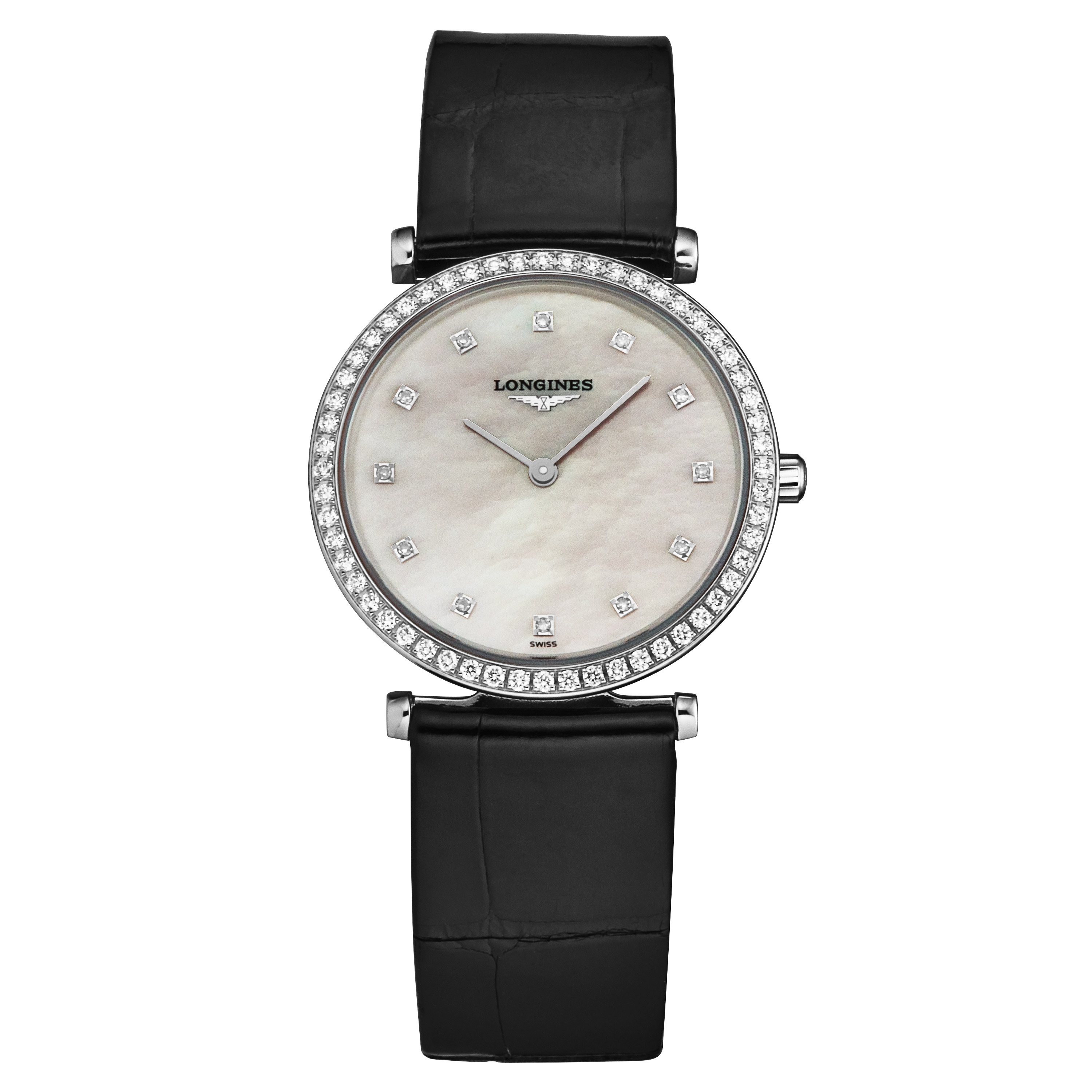 Longines La Grande Classique Quartz Diamond White Mother of Pearl Dial Ladies Watch L4.513.0.87.2