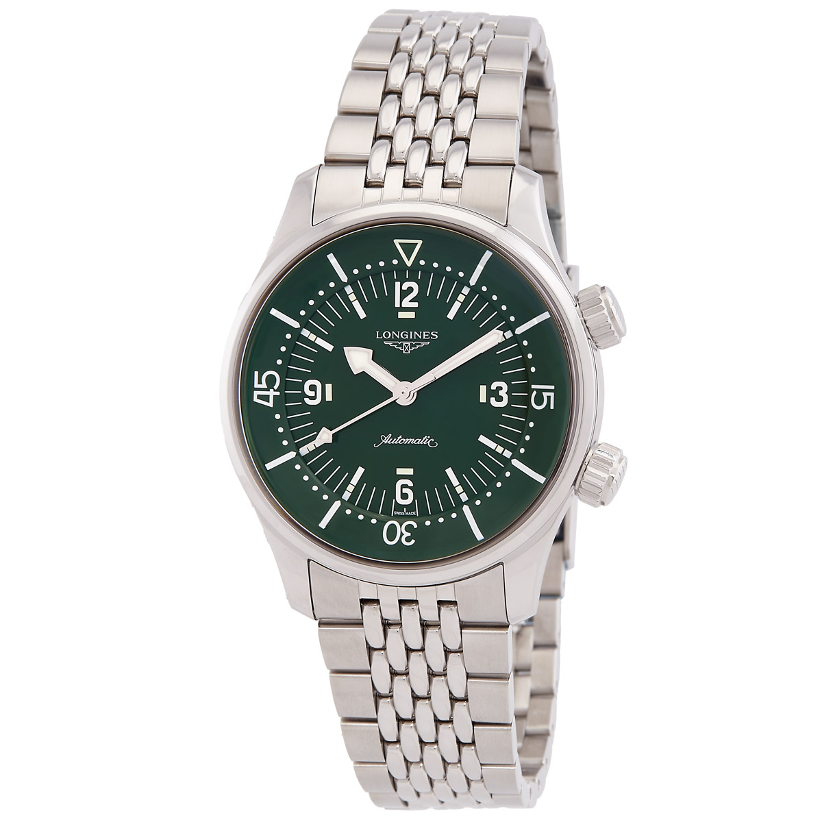 Longines Legend Diver Automatic Green Dial Watch L3.764.4.06.6