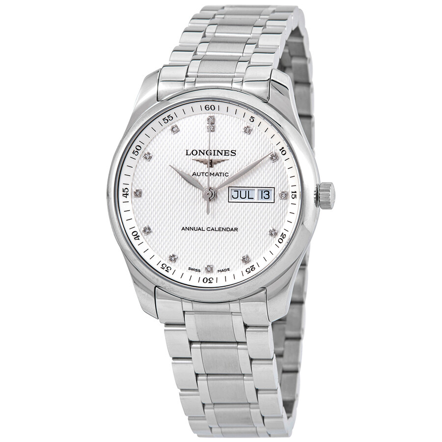 Longines Master Automatic Diamond Silver Dial Men's Watch L29104776 L2.910.4.77.6 7612356203467 