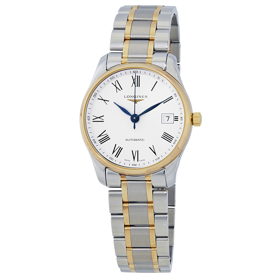 Longines Master Automatic White Dial Stainless Steel with Gold Band Automatic Men's Watch L2.518.5.11.7
