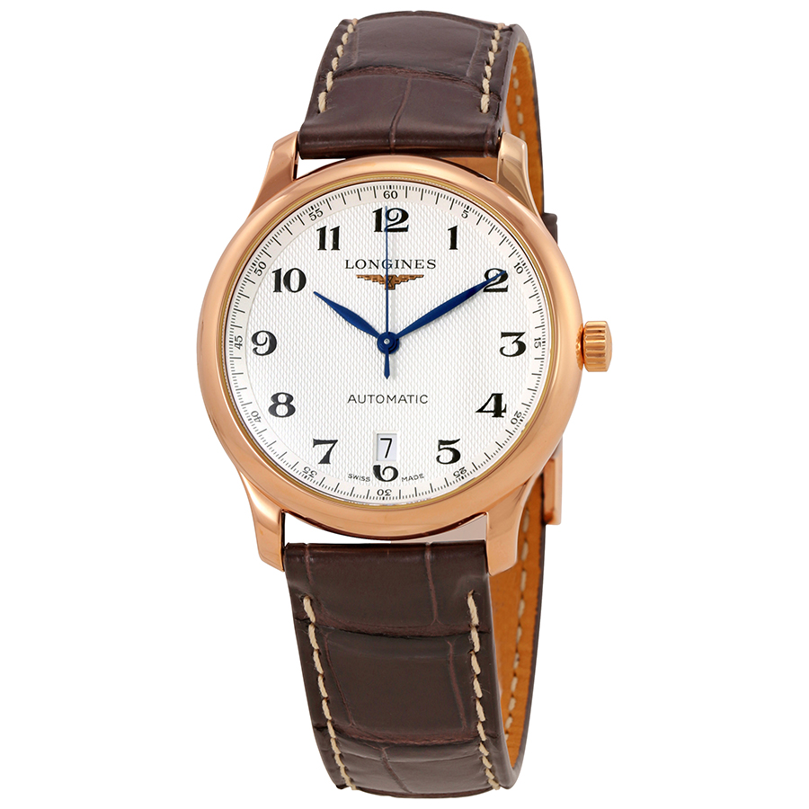 Longines Master Silver Dial Men's 18K Rose Gold Watch L2.628.8.78.5