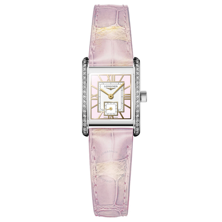 Shop Longines Mini Dolcevita Quartz Diamond Ladies Watch L5.200.0.99.2 In Gold Tone / Pink