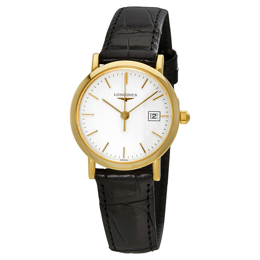 Longines Presence White Dial Ladies Leather Watch L4.279.6.12.0