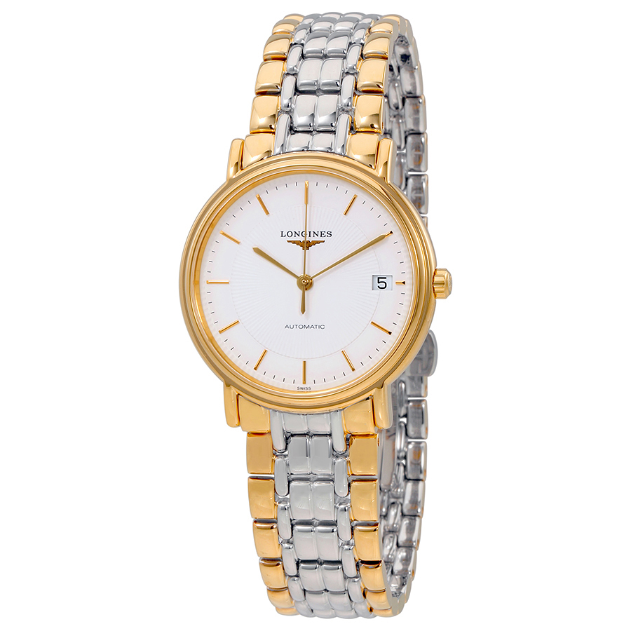 Longines Presence White Dial Ladies Two Tone Watch L4.821.2.18.7