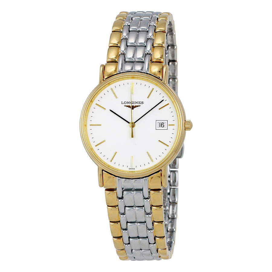 Longines Presence White Dial Two-tone Men's Watch L47202127