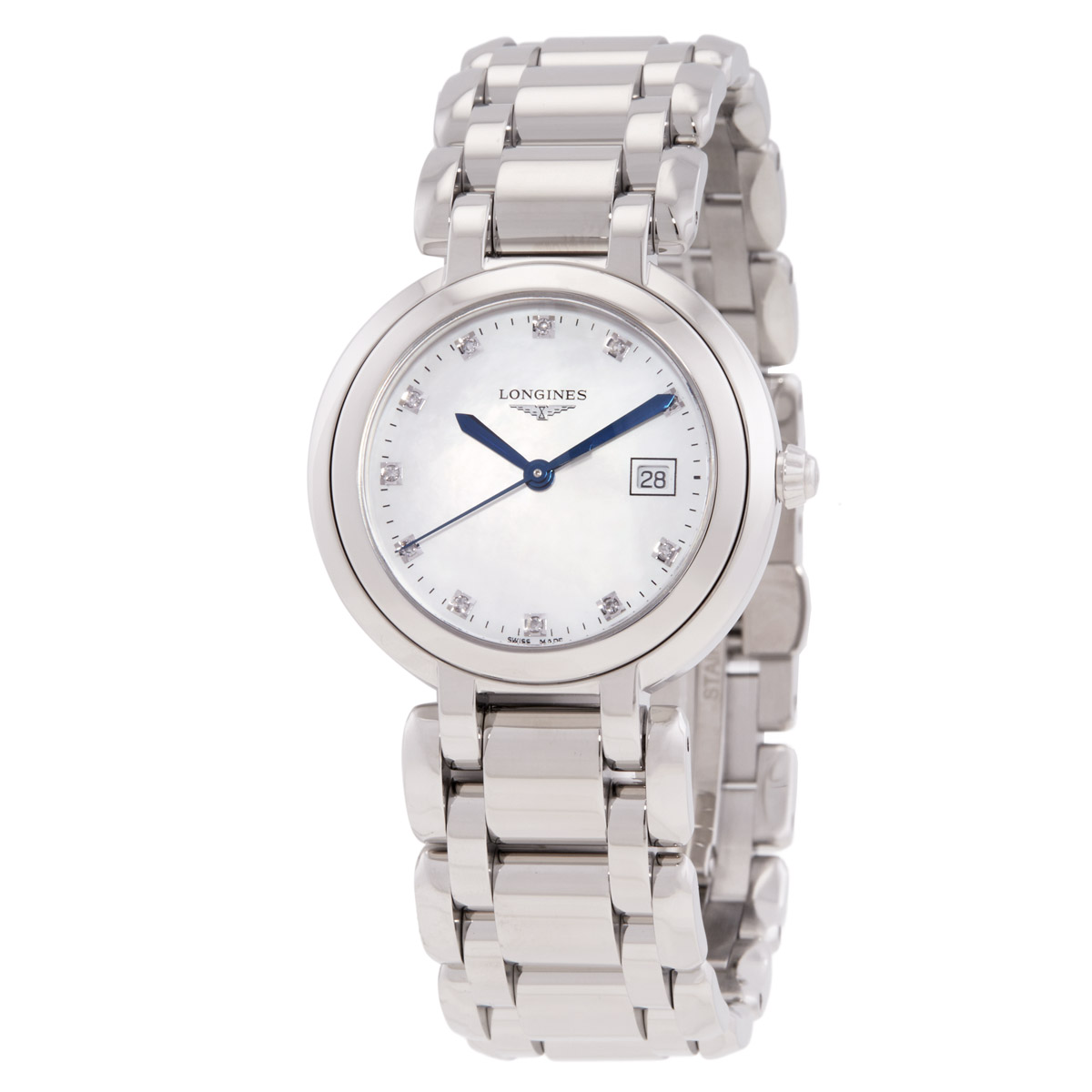 Longines Primaluna Quartz Diamond White Dial Ladies Watch L8.122.4.87.6