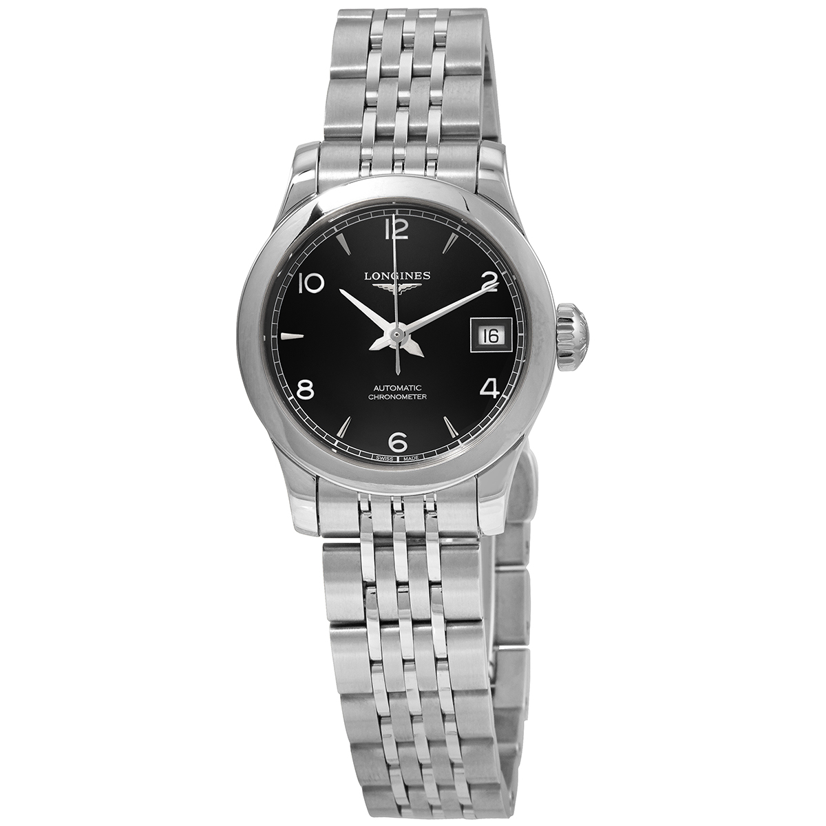 Longines Record Automatic Black Dial Ladies Watch L23204566