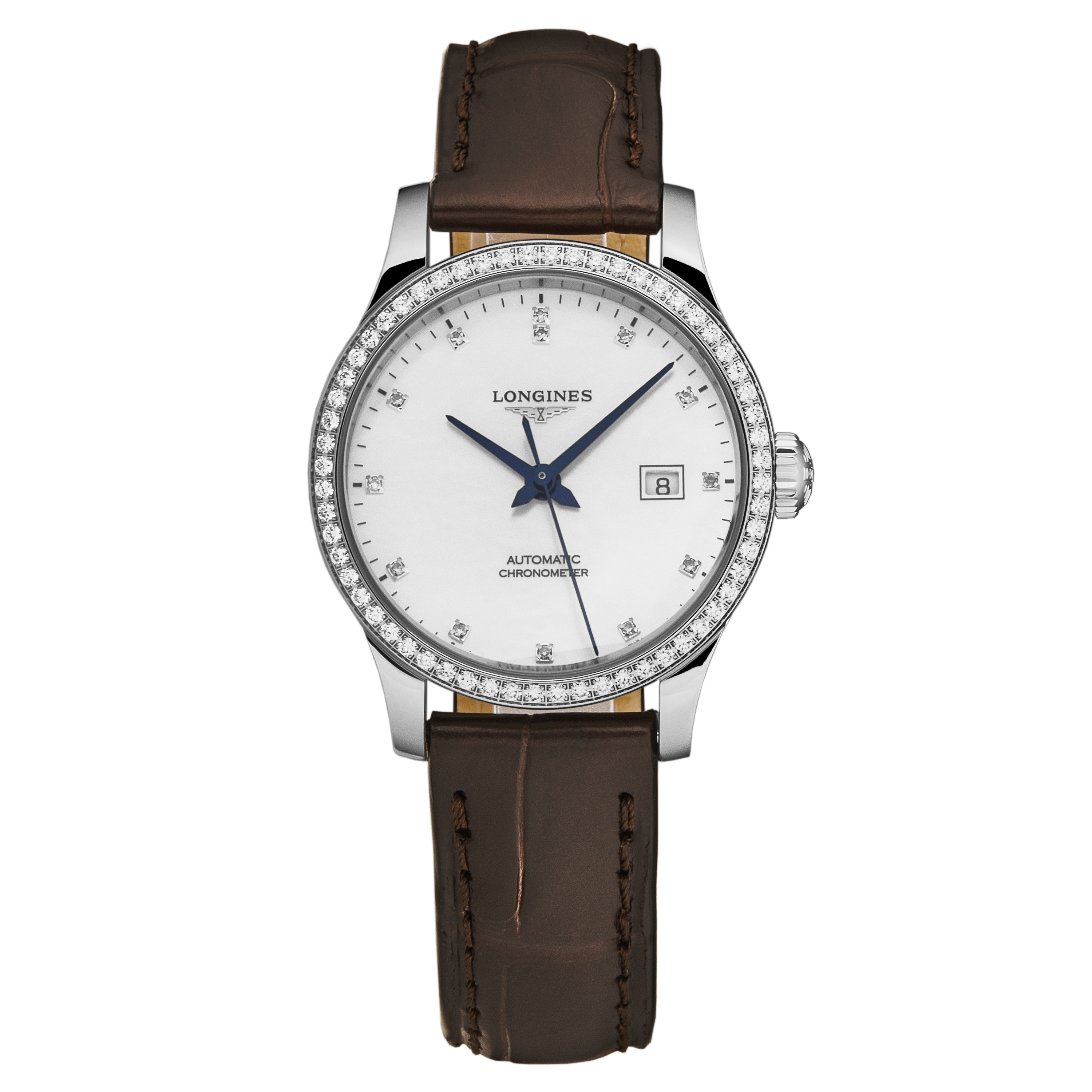 Longines Record Automatic Diamond Ladies Watch L2.321.0.87.2
