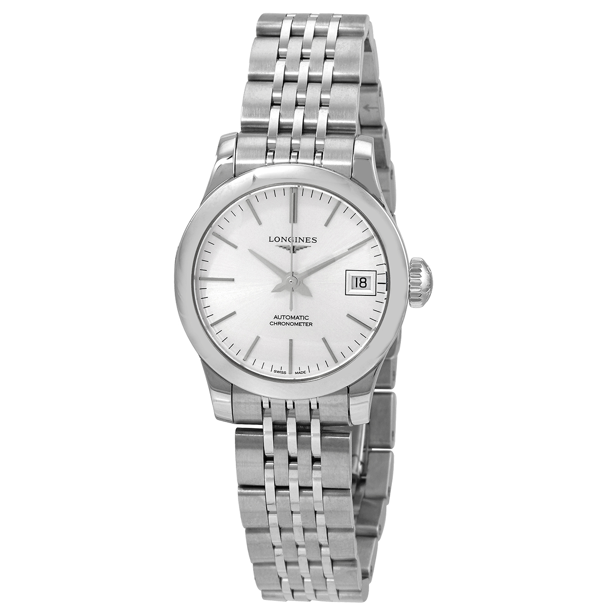 Longines Record Automatic Silver Dial Ladies Watch L23204726