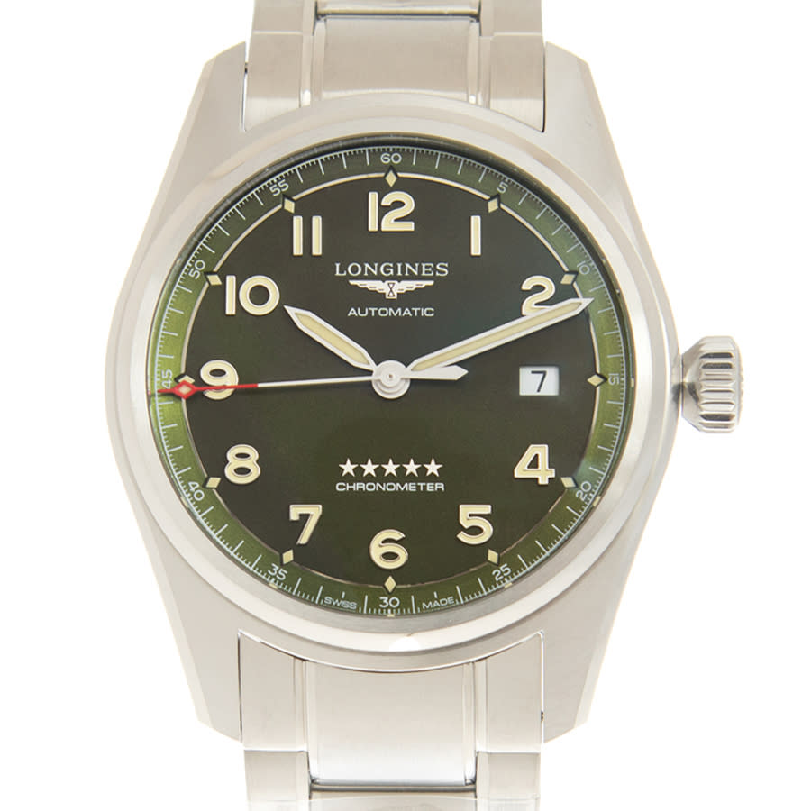 Longines Spirit Automatic Green Dial Men's Watch L3.810.4.03.6  7612356220068 - Watches - Jomashop
