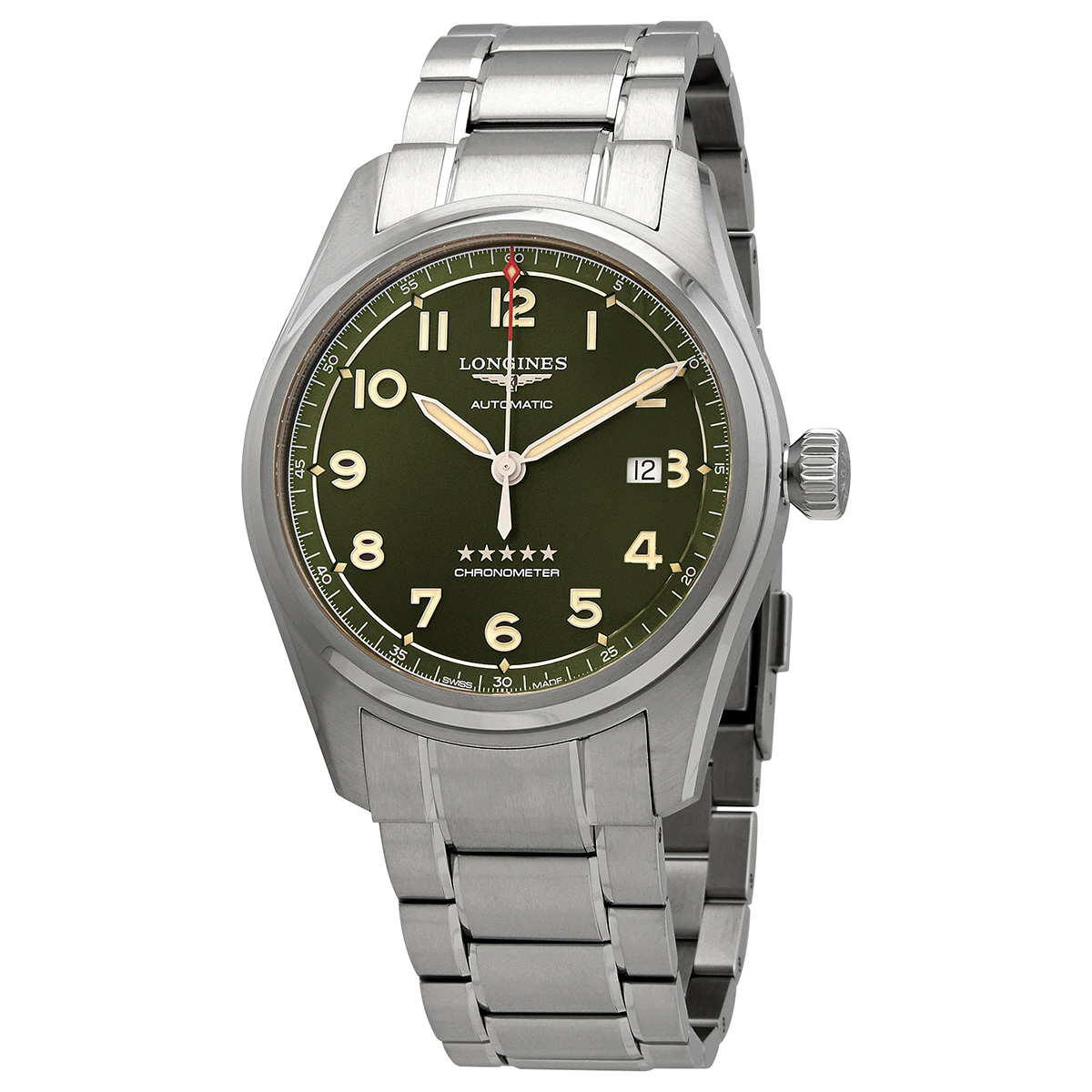Longines Spirit Automatic Green Dial Men's Watch L3.811.4.03.6  L3.811.4.03.6 - Watches, Longines - Jomashop