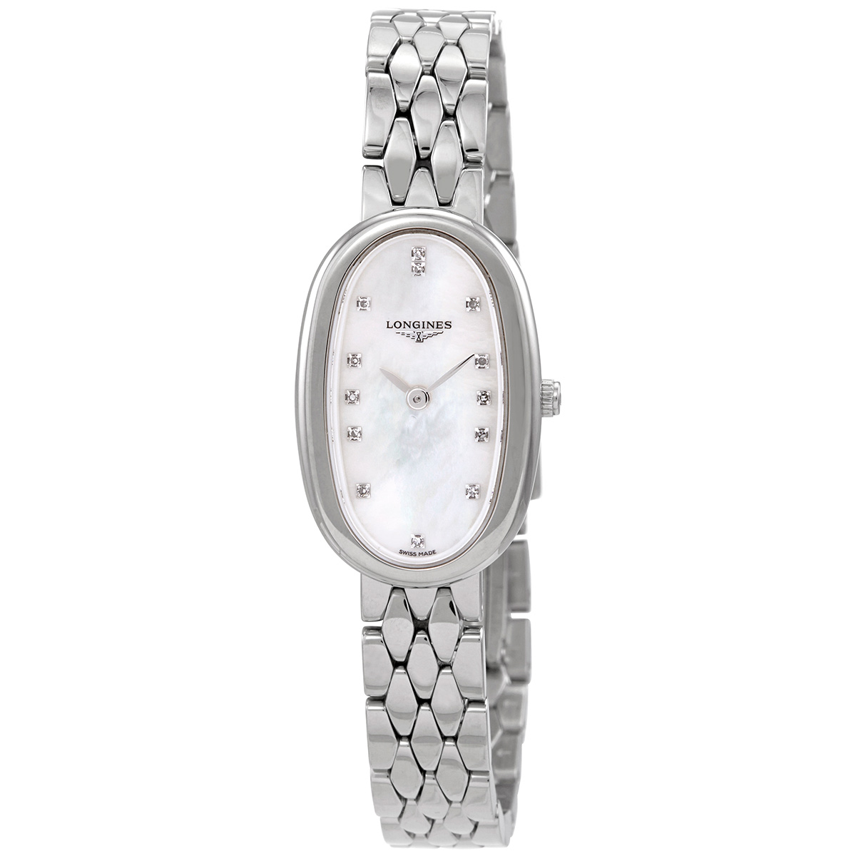 Longines Symphonette Diamond White Mother of Pearl Dial Ladies Watch L2.305.4.87.6