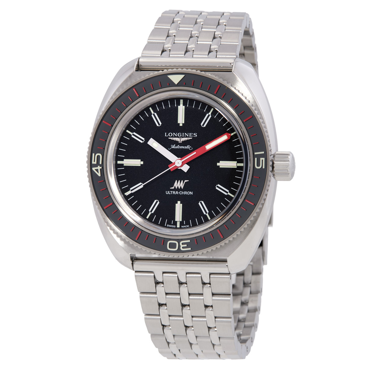 Longines Ultra- Chron Hand Wind Black Dial Men's Watch L2.836.4.52.9