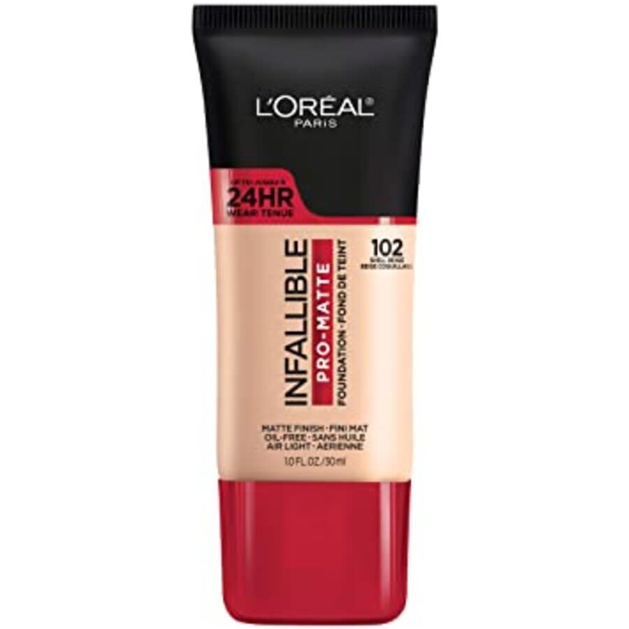 L'oreal Ladies Infallible Pro-matte Liquid Longwear Foundation Liquid 1 oz Shell Beige 102 Makeup 07 In Sand