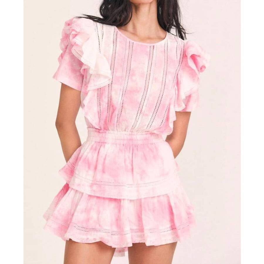 Loveshackfancy Ladies Natasha Dress Island Pink, Size Large 78251