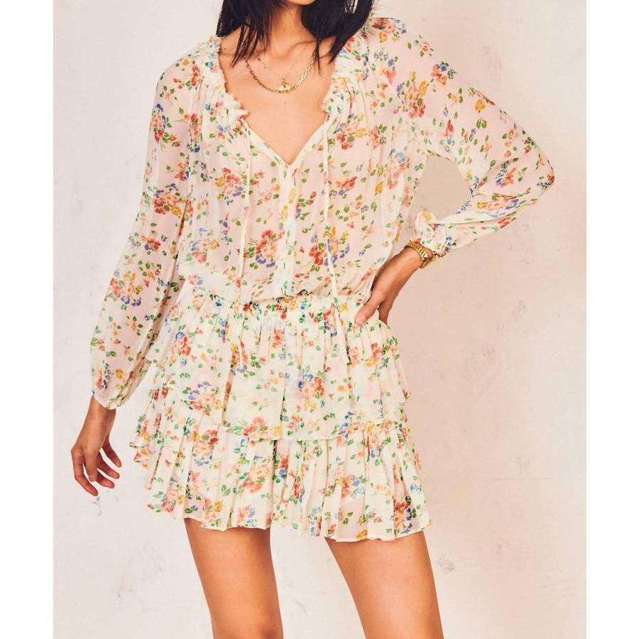 Loveshackfancy Ladies Popover Dress Floral Confetti 78257Floral