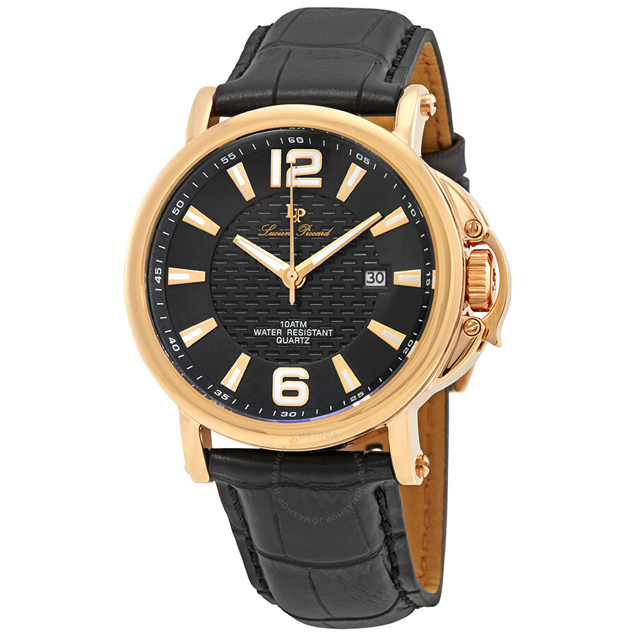 Lucien Piccard Triomf Rose Black Men's Watch LP-40018-RG-01 ...