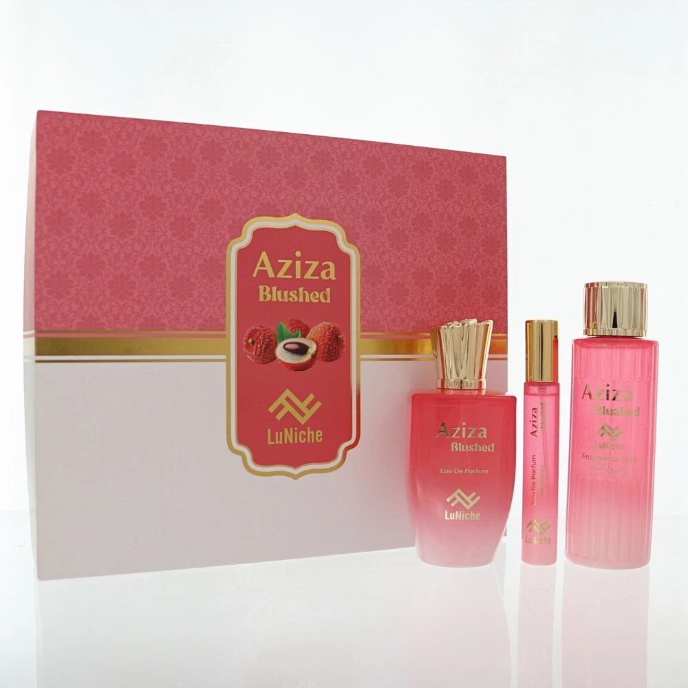 Luniche Unisex Aziza Blushed 3pcs EDP Gift Set Fragrances 850068869503 ...