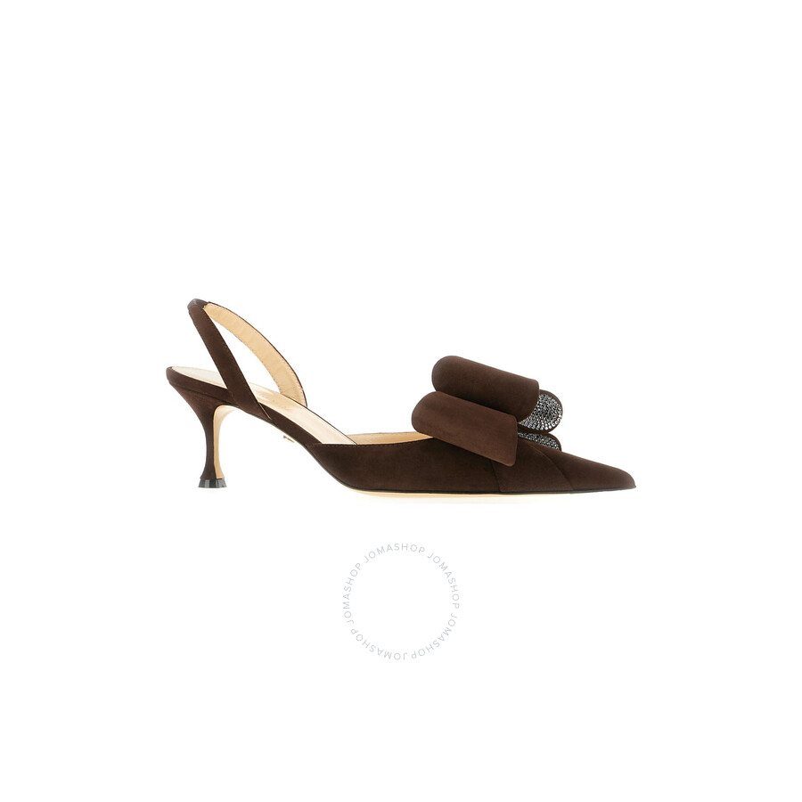 Mach&mach Le Cadeau Bow Slingback Pumps In Brown