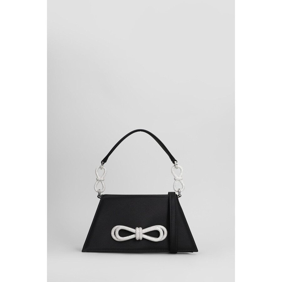 Mach&mach Mach & Mach Samantha Shoulder Bag In Black Silk In Black