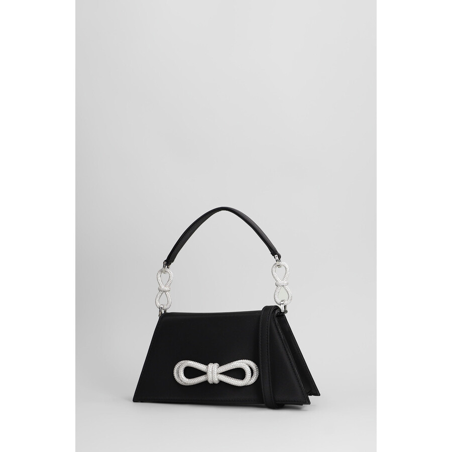 Mach&mach Mach & Mach Samantha Shoulder Bag In Black Silk In Black