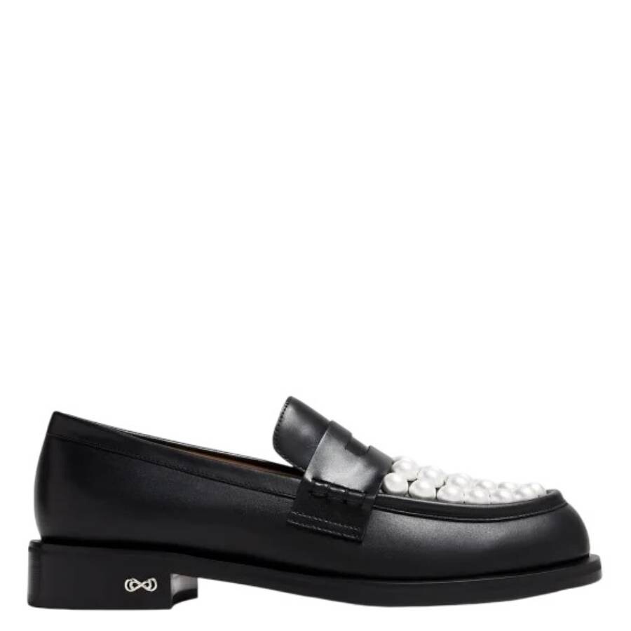Mach&mach Mach & Mach Flat Shoes In White/black