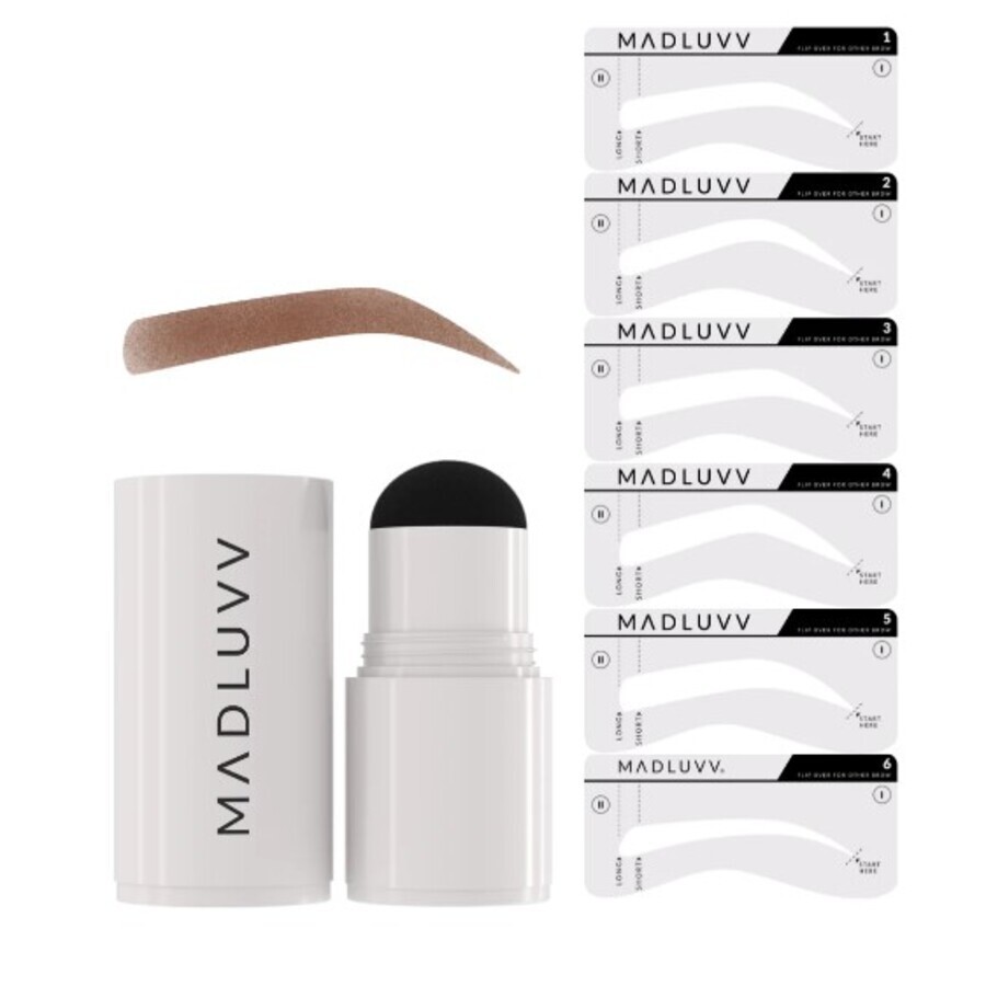 Madluvv Ladies Brow Stamp Kit 1 oz Auburn Gift Set Makeup 850039252263