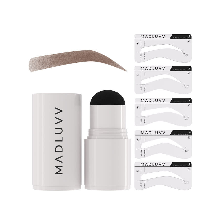 Madluvv Ladies Brow Stamp Kit 1 oz Medium Brown Gift Set Makeup 632726057497 In Brown