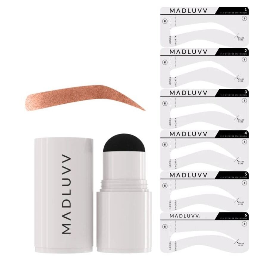 Madluvv Ladies Brow Stamp Kit 1 oz True Red Gift Set Makeup 850039252143 In Red