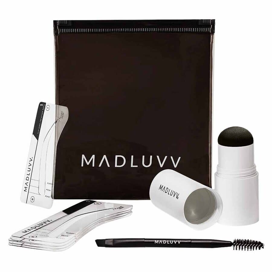 Madluvv Ladies Brow Stamp & Shaping Kit 1 oz Light Grey Gift Set Makeup 850039252785 In Gray