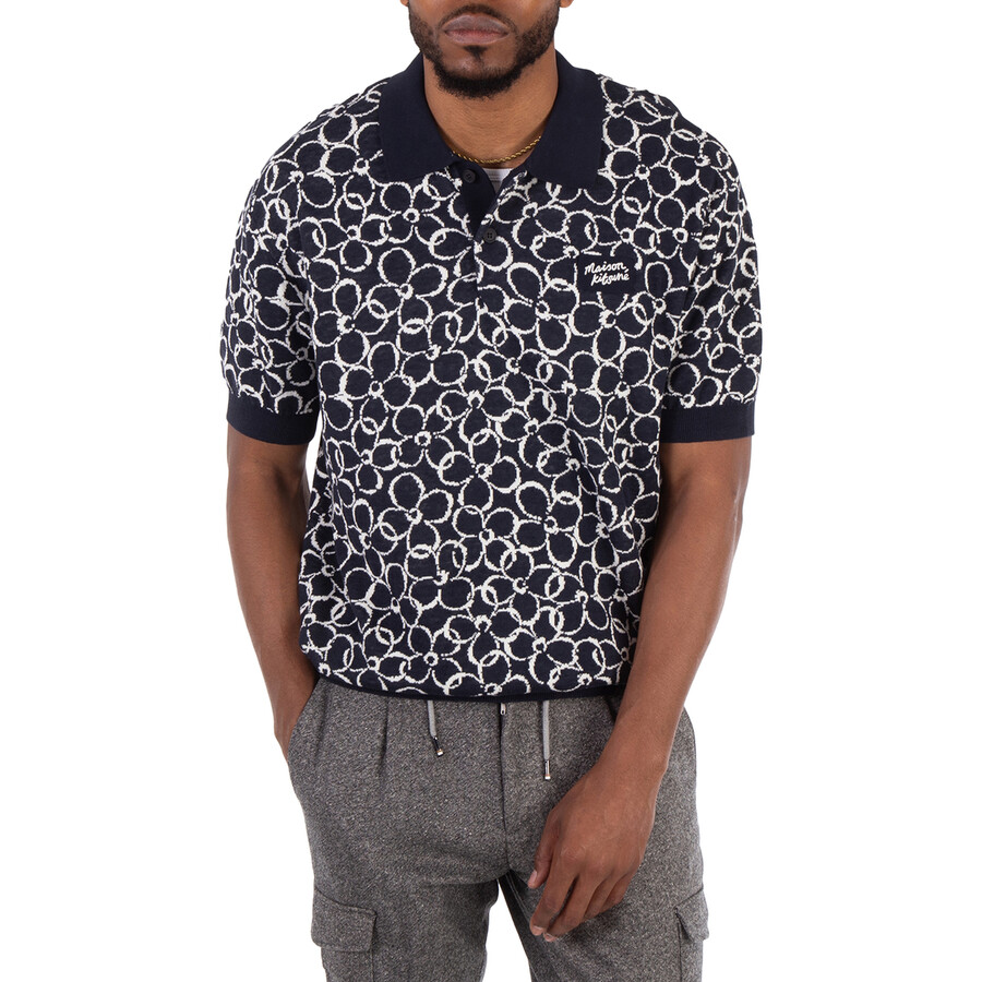 Abstract Daisy Jacquard Polo Shirt
