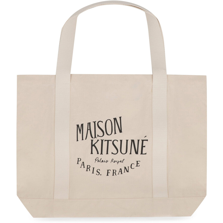 Maison Kitsuné Maison Kitsun Canvas Tote Bag In Neutral